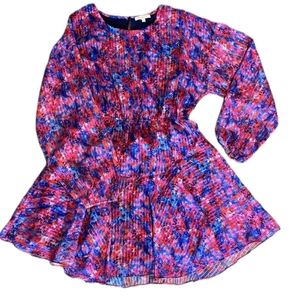 Skies Are Blue, 1x, Red Blue floral *new*